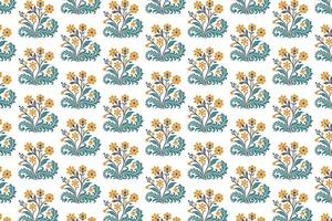 botanical garden flower pattern in seamless design with natural foliage, ornamental stems, and floral textures for surface use vector