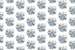 stylish botanical drawing pattern in seamless layout with field flowers and foliage for print, fabric, and wallpaper vector