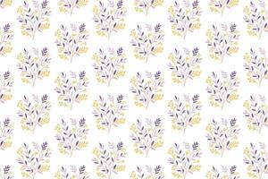 seamless flower tile with stem and leaf pattern elements perfect for surface art, eco wrapping, and home textiles vector