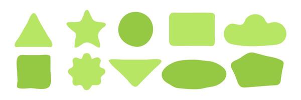 Smooth geometric shapes. Abstract hand drawn borders for notes vector