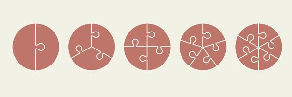 Puzzle pie infographic. Variors pieces, sections vector