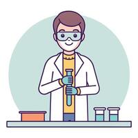 Laboratory Experiment Careful Technique with Bunsen Burner vector