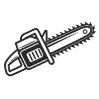 Minimal Chainsaw Graphic for Woodworker Branding vector
