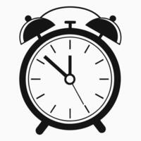 Old Fashioned Alarm Clock Minimalist Design vector