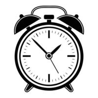 Alarm Clock Silhouette for Time Management Graphics vector