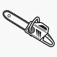 Simple Chainsaw for Logging and Cutting Projects vector