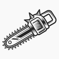 Minimalist Chainsaw for Lumberjack Themes vector