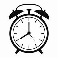 Flat Alarm Clock Icon for Schedule and Time Concepts vector