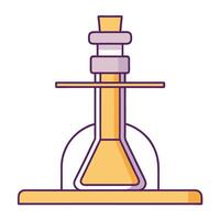 Science Lab Experiment Heating Substances in Test Tube vector