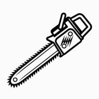 Chainsaw Emblem for Timber Work Projects vector