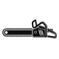 Silhouette Icon of a Chainsaw for Minimal Graphics vector