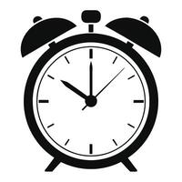 Minimal Timepiece Icon of Classic Alarm Clock vector