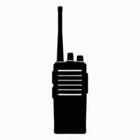 Portable Radio Black Silhouette Simple Tech Icon vector