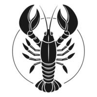 Graceful Lobster Silhouette for Design Projects vector