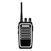 Minimal Two-Way Radio Icon Black Silhouette Style vector