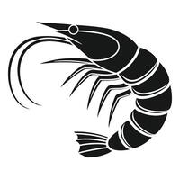 Simple Shrimp for Nautical and Food Concepts vector