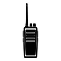 Handheld Radio Silhouette Minimalist Communication Icon vector