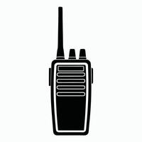 Simple Radio Silhouette Flat Style Communication Device vector