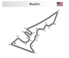 Austin circuit for motorsport and autosport vector