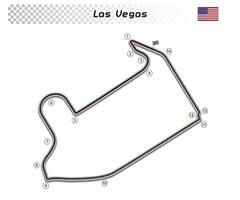 Las Vegas circuit for motorsport and autosport vector