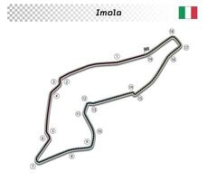 Imola circuit for motorsport and autosport vector