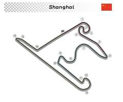 Shanghai circuit for motorsport and autosport vector