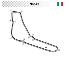 Monza circuit for motorsport and autosport vector
