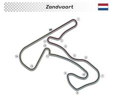 Zandvoort circuit for motorsport and autosport vector
