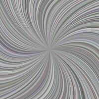 Grey swirl background from spiral ray stripes vector