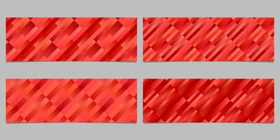 Geometrical abstract stripe pattern banner template set vector