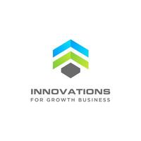 modern arrow chart graph for business innovation logo design vector