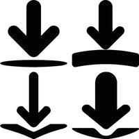 arrow icons ideal for web interfaces apps file download buttons and digital design vector