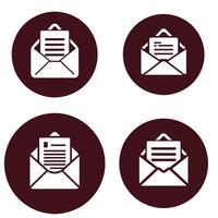 Envelope Mail Icon Set for Email Communication and Office Design Projects vector