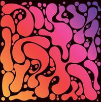 Colorful Fluid Abstract Art with Gradient Blobs. A modern artistic composition featuring vibrant organic fluid blobs in red, pink, and purple tones. vector