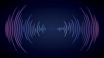 Colorful Digital Soundwave on Dark Background. A visually appealing digital illustration of a colorful soundwave pattern with a gradient glow effect. vector