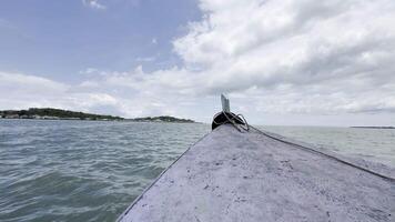 Serene Boat Journey Island View from the Bow video