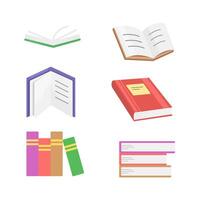 Books and books icon set illustration vector