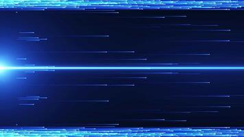 Abstract digital background with glowing neon particles flying. motion flow of glowing bright particle lines. connection visualization. Seamless loop abstract background video