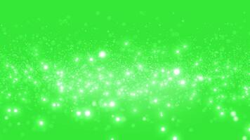Abstract glowing particles glitter fairytale shimmering stars and swirl and flying sparkles. Magic flying glitter sparkles. Chromakey - Green Screen. Background for holidays, New Year and Christmas. video