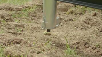 Soil Sampling. A vehicle with special equipment collects soil samples for analysis. Soil sampling high rainfall pastures. Soil examination 7 video