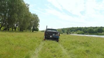 Soil examination of agronomy. Geotechnical investigation. Collecting black soil on the field for examination and analysis. Special equipment for pickup 5 video