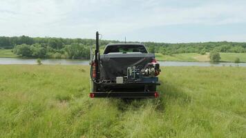 Soil Sampling. A vehicle with special equipment collects soil samples for analysis. Soil sampling high rainfall pastures. Soil examination 4 video