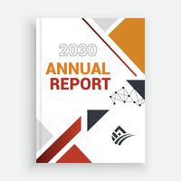 annual report cover design for 2020 design layout vector