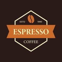 Coffee logo featuring espresso theme with rich design elements and established date for branding purposes vector