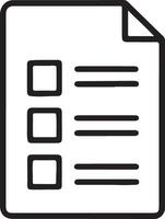 Simple document icon in flat filled and outline stroke line art. vector
