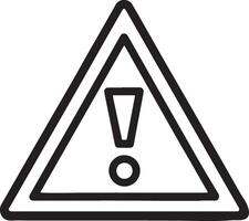 Warning and illustration icon in flat filled and outline stroke line art. vector