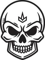 Dangerous skull icon. Attention head skull icon in flat filled and outline stroke line art. vector