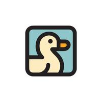 good duck icon on a white background vector