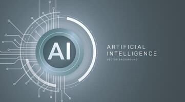 Artificial intelligence abstract background futuristic modern style, Technology concept design, Machine learning and generate by chip, for banner and web template vector