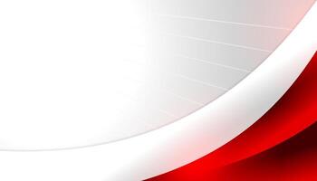 Abstract Red and White Curved Background vector
